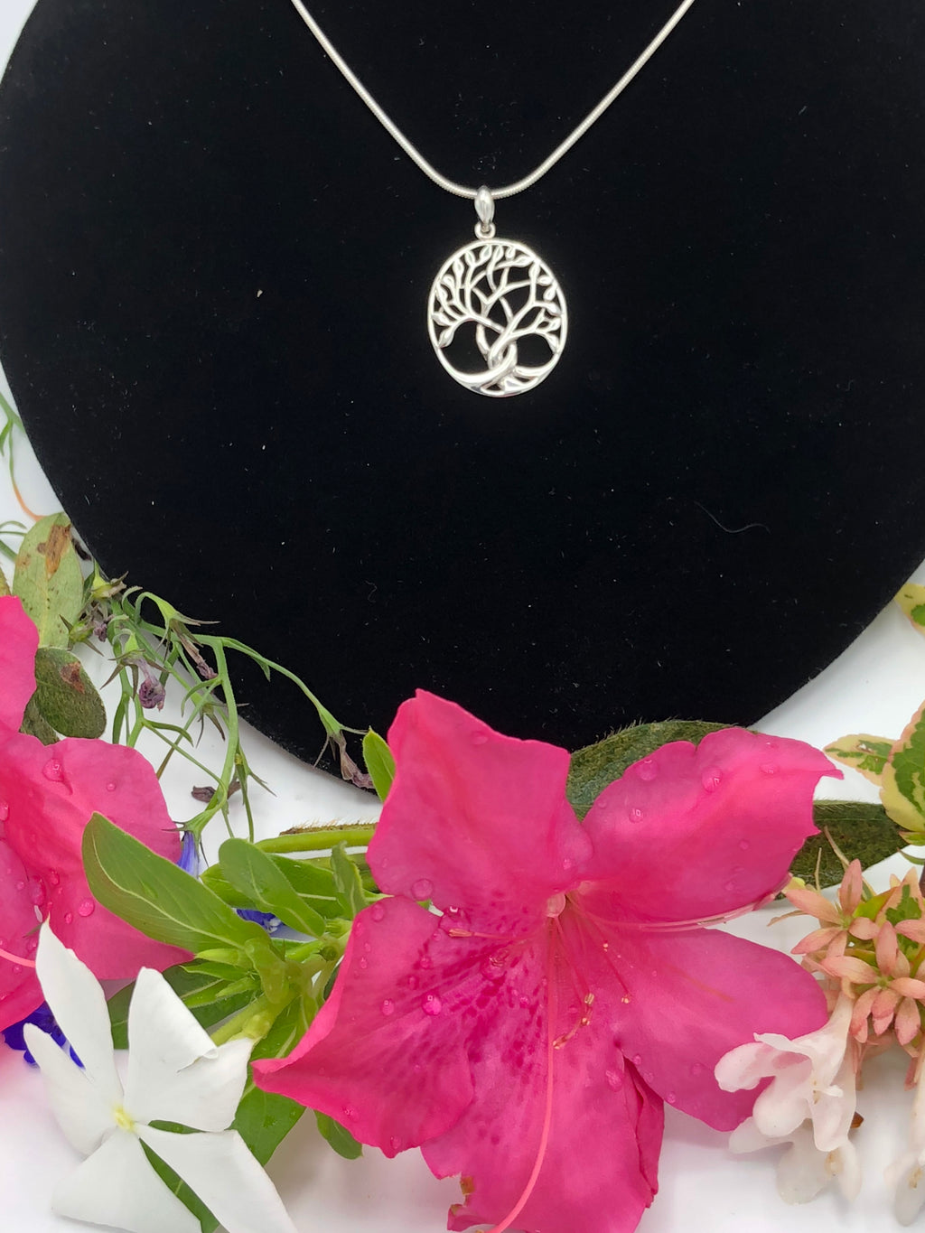 Oval Sterling Tree of Life Pendant